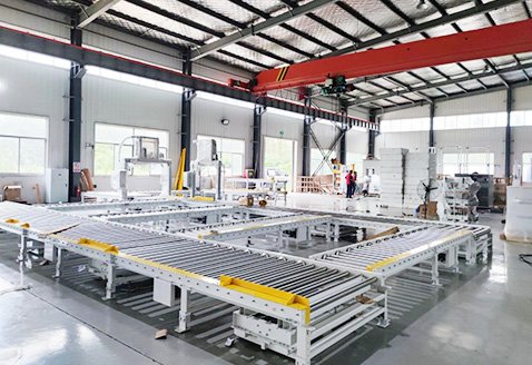 PC砖摩擦焊接井型捆扎包装线